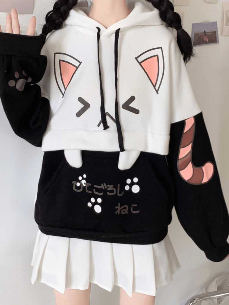 Kawaii Japanese Cat Hoodie Wakaii