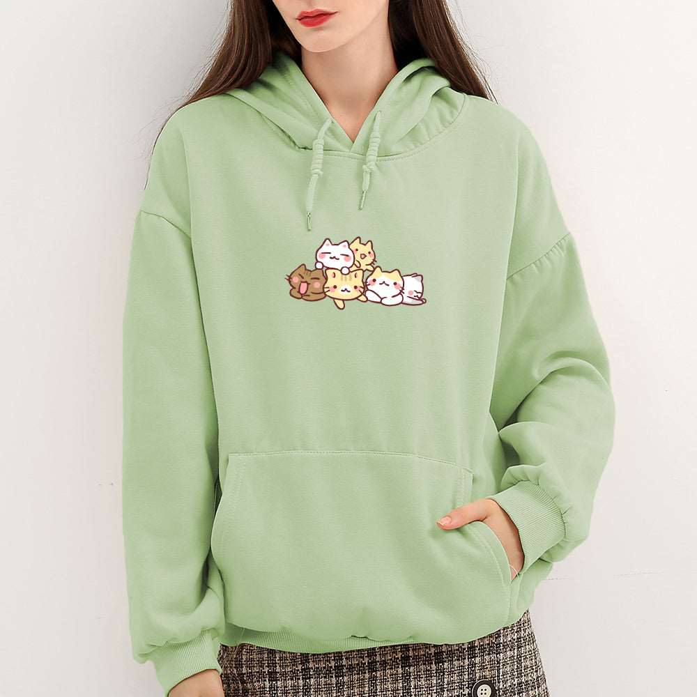 Kawaii Kitten Buddies Hoodie Wakaii
