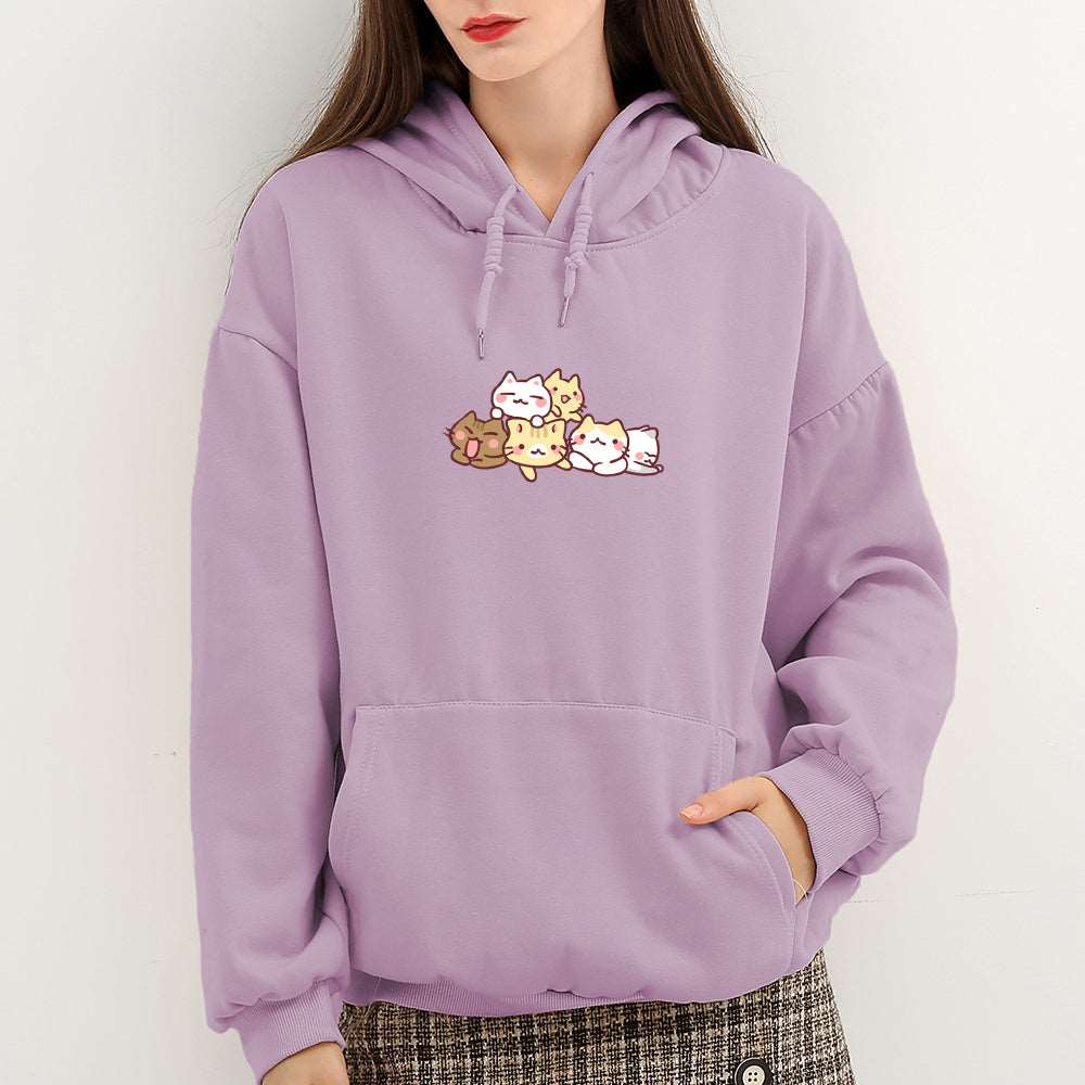 Kawaii Kitten Buddies Hoodie Wakaii