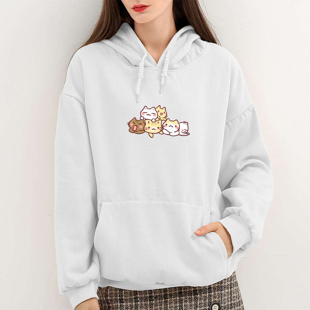 Kawaii Kitten Buddies Hoodie Wakaii