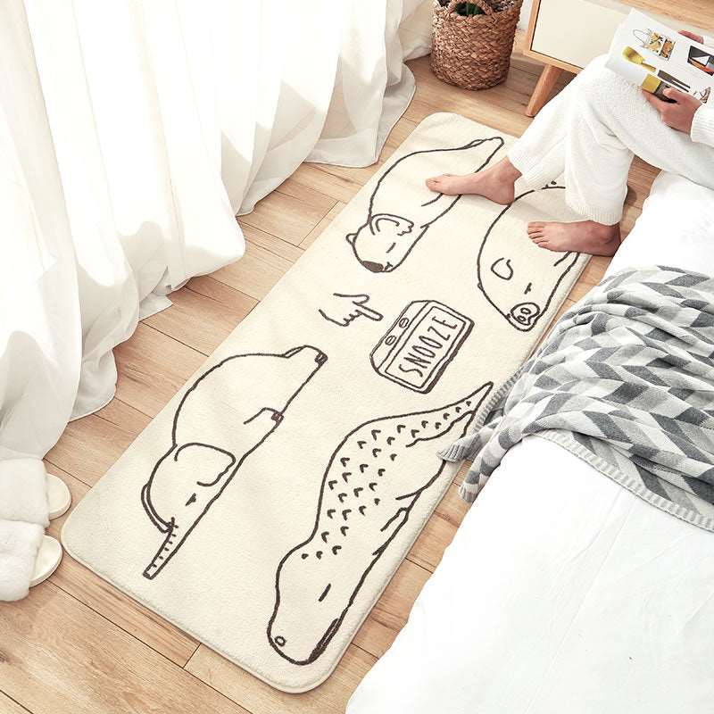 Kawaii Long Fluffy Bedroom Rugs Set 1 Wakaii