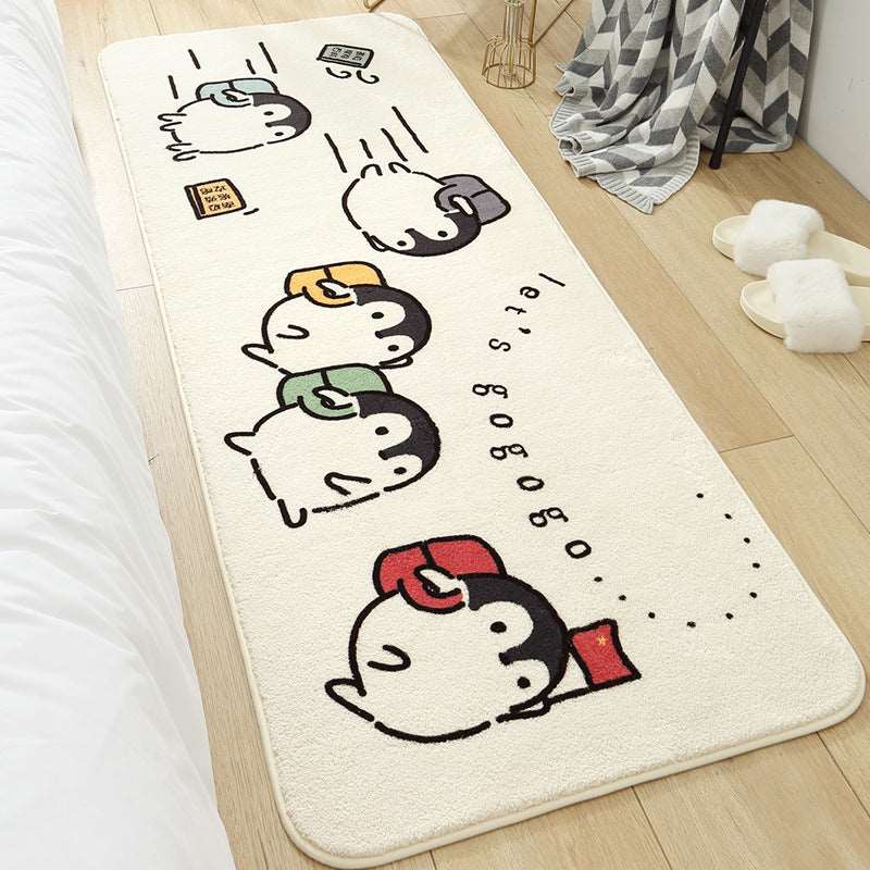 Kawaii Long Fluffy Bedroom Rugs Set 2 Wakaii