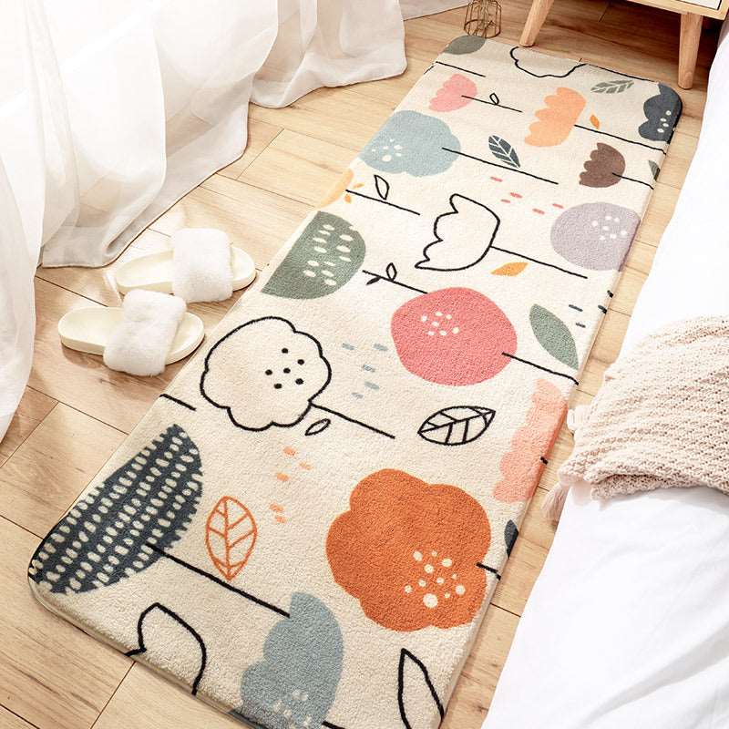 Kawaii Long Fluffy Bedroom Rugs Set 4 Wakaii