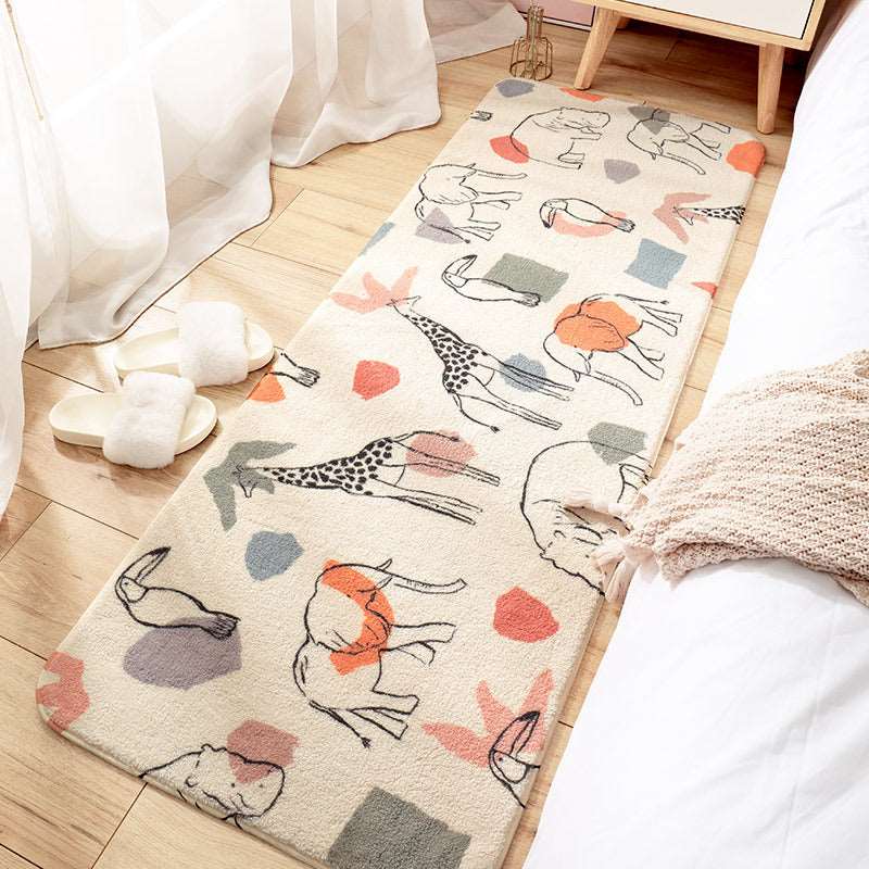Kawaii Long Fluffy Bedroom Rugs Set 4 Wakaii