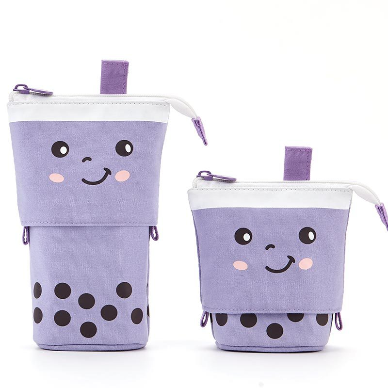 Kawaii Milk Boba Tea Pencil Cases Wakaii