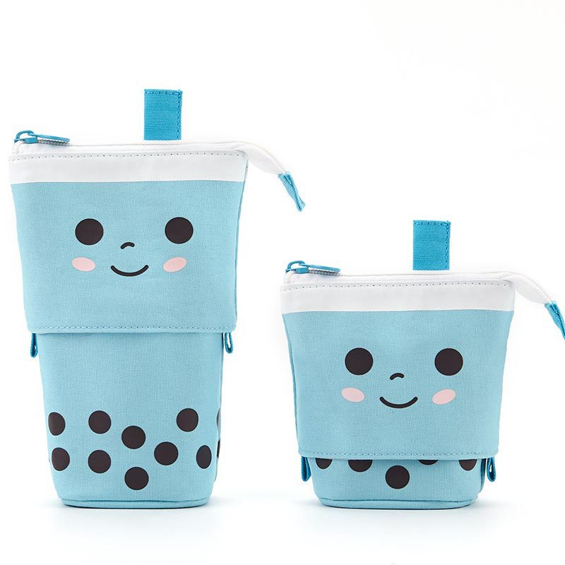Kawaii Milk Boba Tea Pencil Cases Wakaii