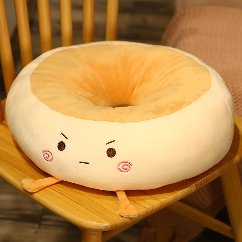 Toast Bread Futon Cushion Home Floor Chair Cushion Plush Office Tatami Pudding Butt Cushion Wakaii