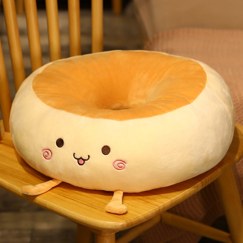 Toast Bread Futon Cushion Home Floor Chair Cushion Plush Office Tatami Pudding Butt Cushion Wakaii