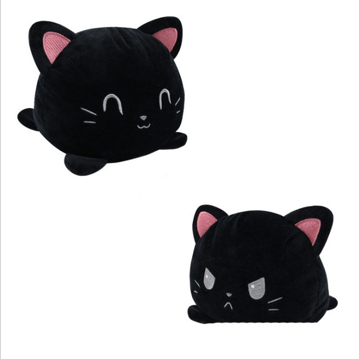 Kawaii Moody Reversible Cat Plushies Wakaii