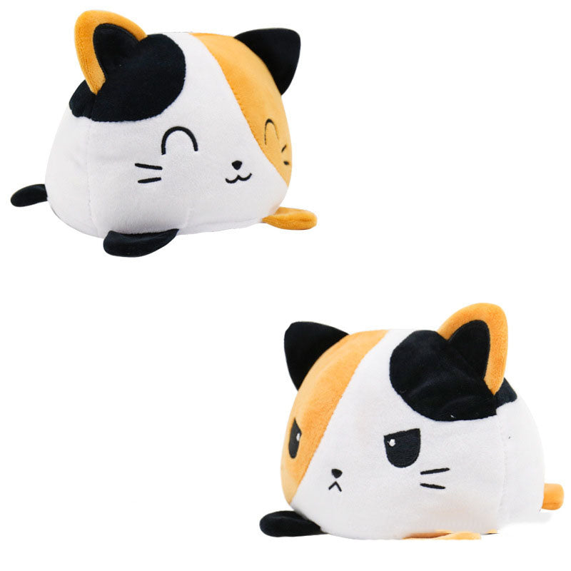 Kawaii Moody Reversible Cat Plushies Wakaii