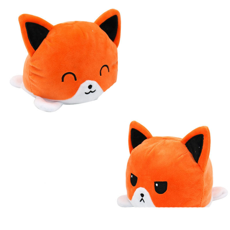 Kawaii Moody Reversible Fox Plushies Wakaii