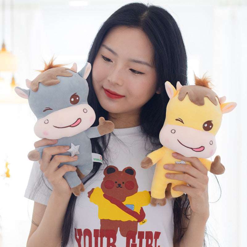 Net Celebrity Same Cute Octopus And Cow Doll Plush Toy Catching Machine Doll Wakaii