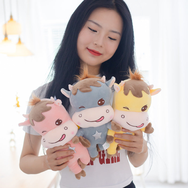Net Celebrity Same Cute Octopus And Cow Doll Plush Toy Catching Machine Doll Wakaii