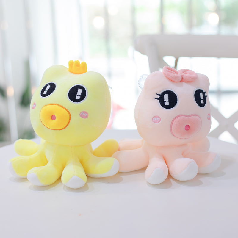 Kawaii Octopus & Cow Plushies Wakaii