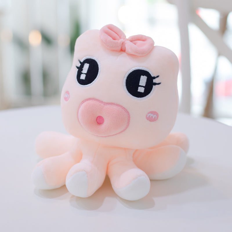 Kawaii Octopus & Cow Plushies Wakaii
