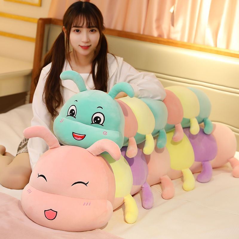 Kawaii Colorful Caterpillar Plushies Duo