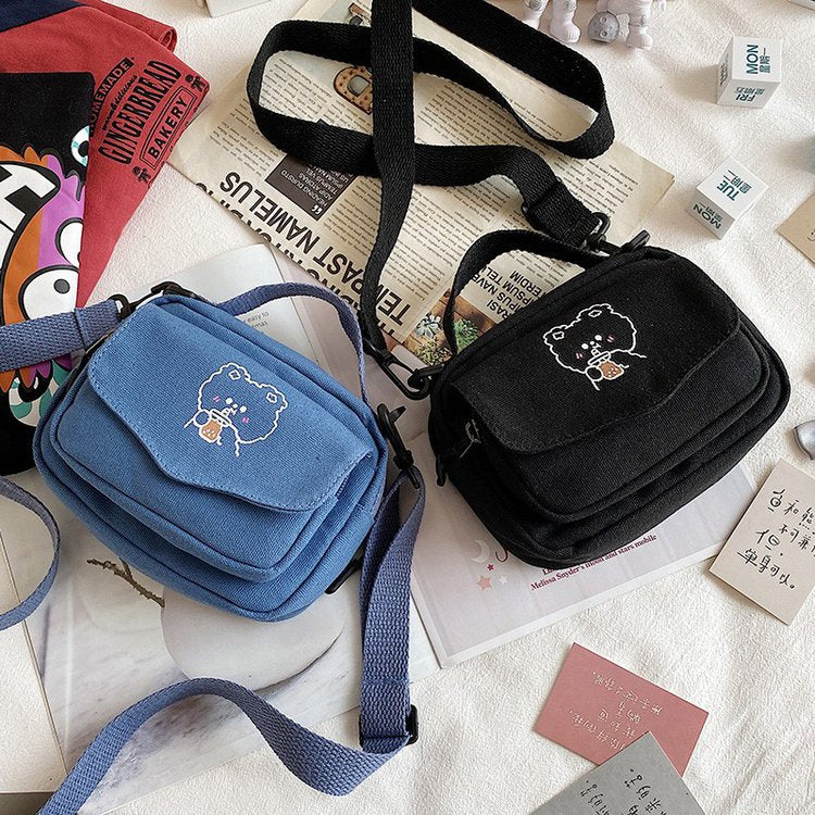 Kawaii Milk Tea Bear Shoulder Bag