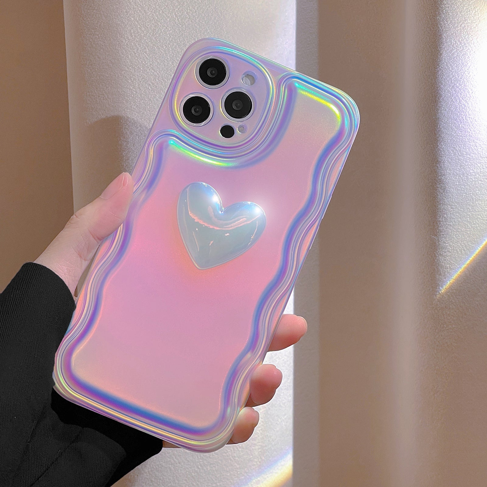 Gradient Heartbeat Silicone iPhone Case