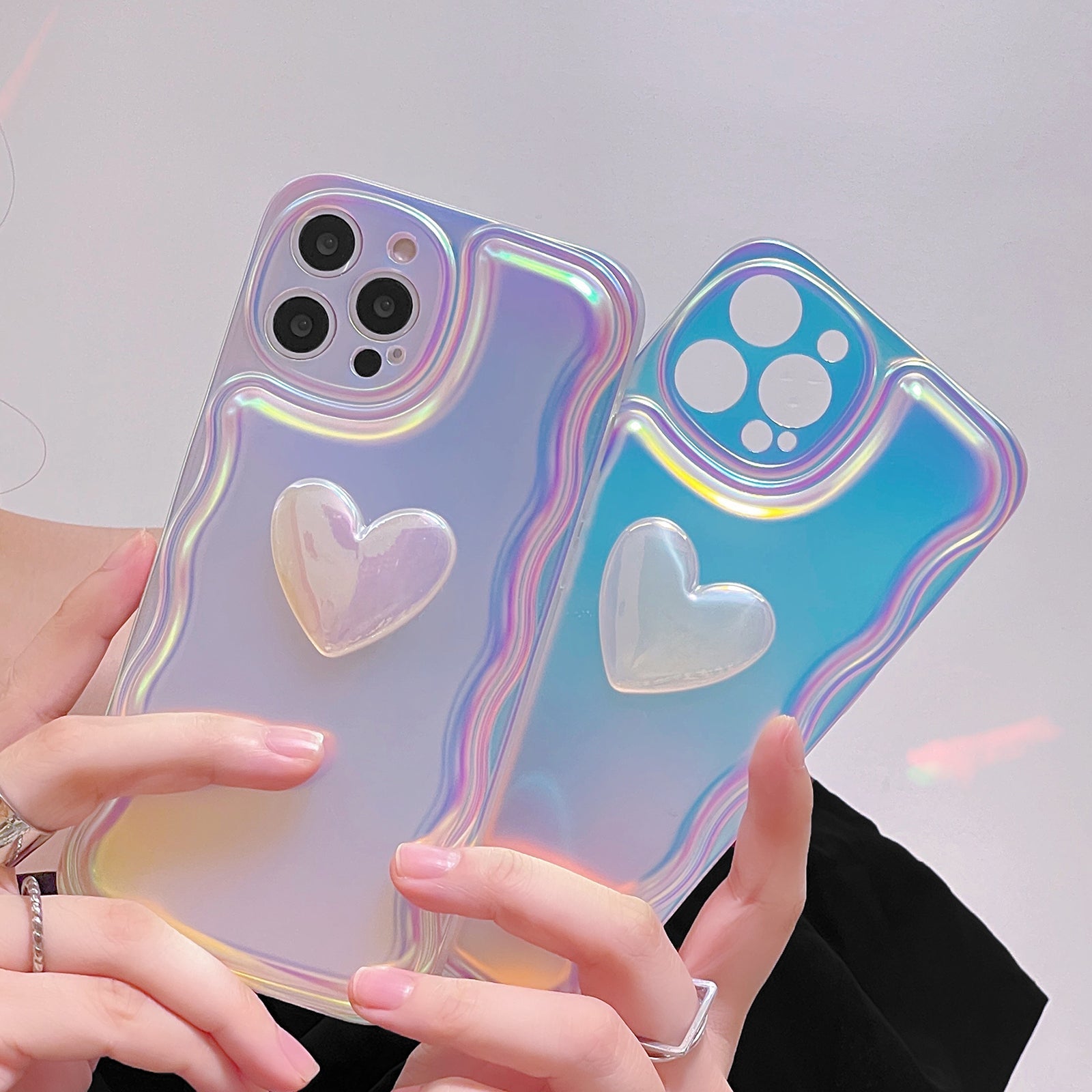 Gradient Heartbeat Silicone iPhone Case