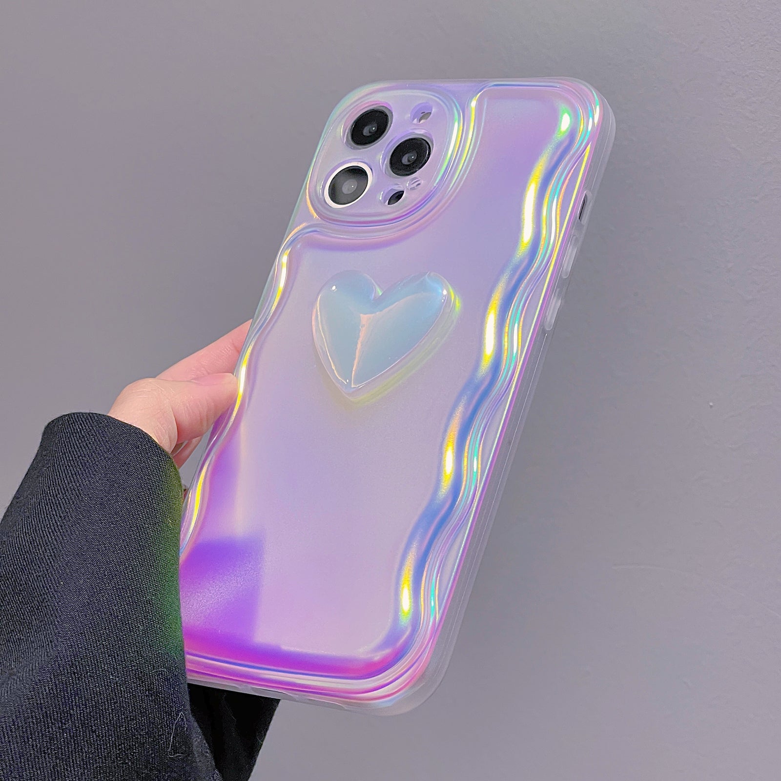 Gradient Heartbeat Silicone iPhone Case