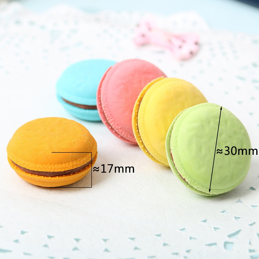 Colorful Macarons Erasers Pack