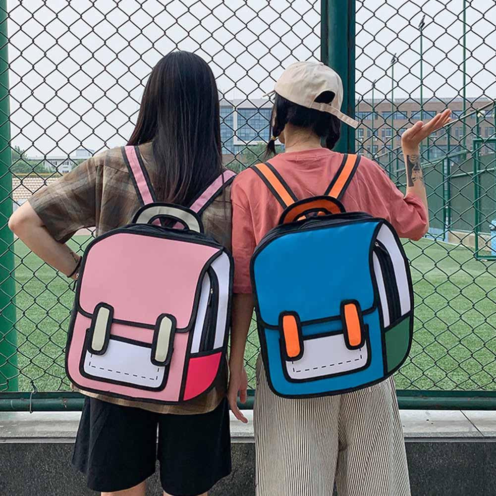 Kawaii 3D Cartoon Canvas Backpacks