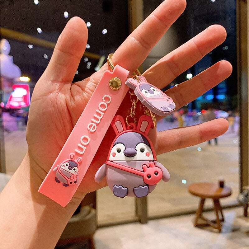 Kawaii Penguin Couple Keychain Wakaii
