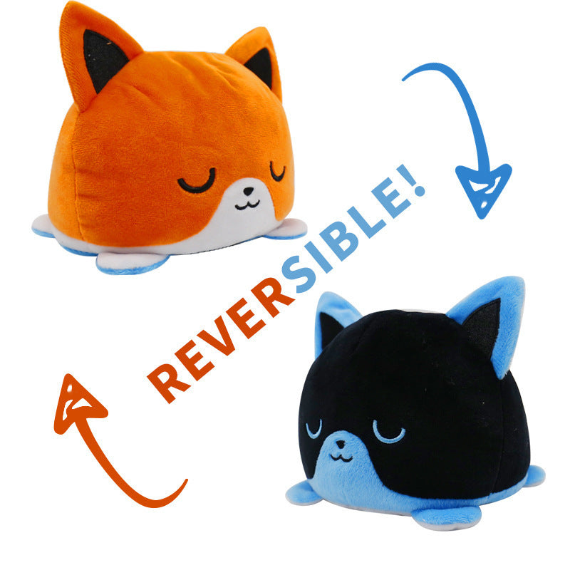 Kawaii Reversible Wild Animal Plushies Wakaii