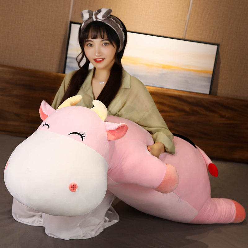 Kawaii Sleeping Cow Plushies Wakaii