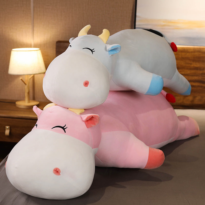 Kawaii Sleeping Cow Plushies Wakaii