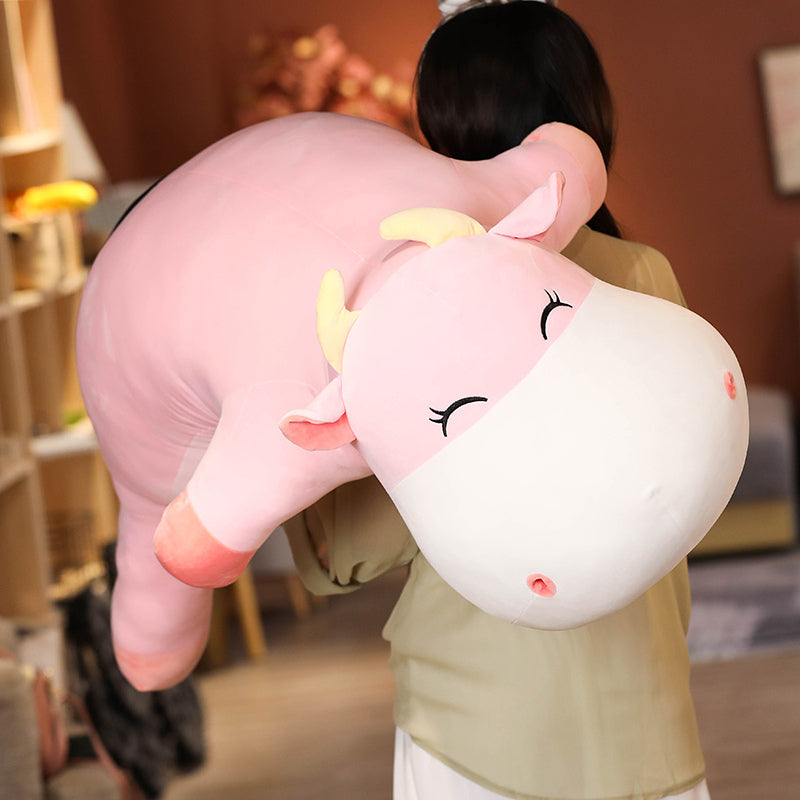 Kawaii Sleeping Cow Plushies Wakaii