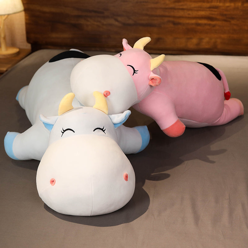 Kawaii Sleeping Cow Plushies Wakaii