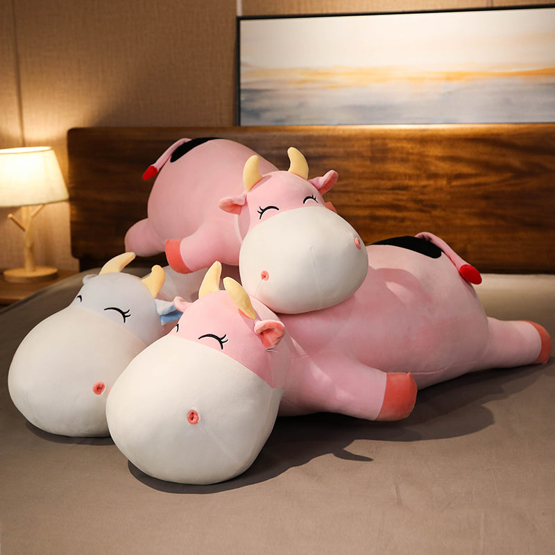 Kawaii Sleeping Cow Plushies Wakaii