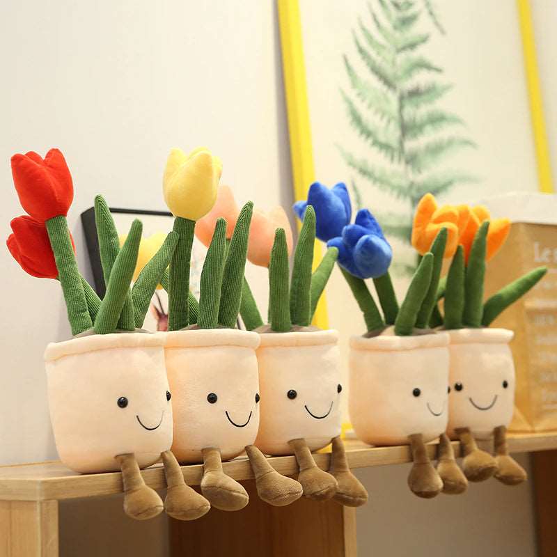 Kawaii Smiley Tulips Plushies Wakaii