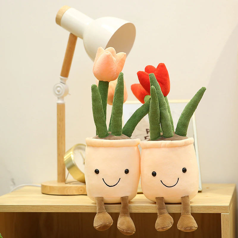 Kawaii Smiley Tulips Plushies Wakaii