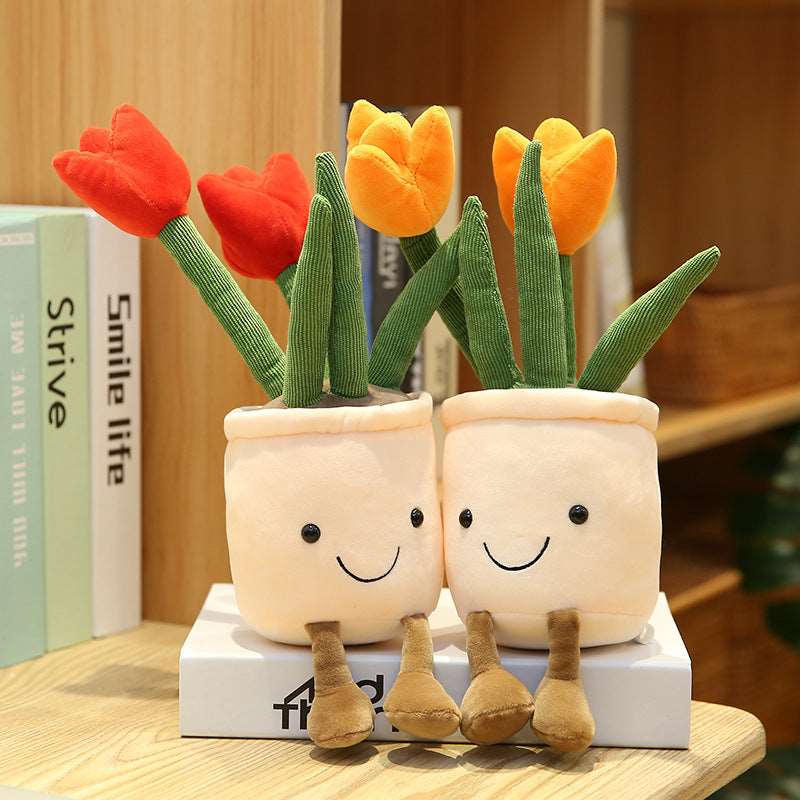 Kawaii Smiley Tulips Plushies Wakaii