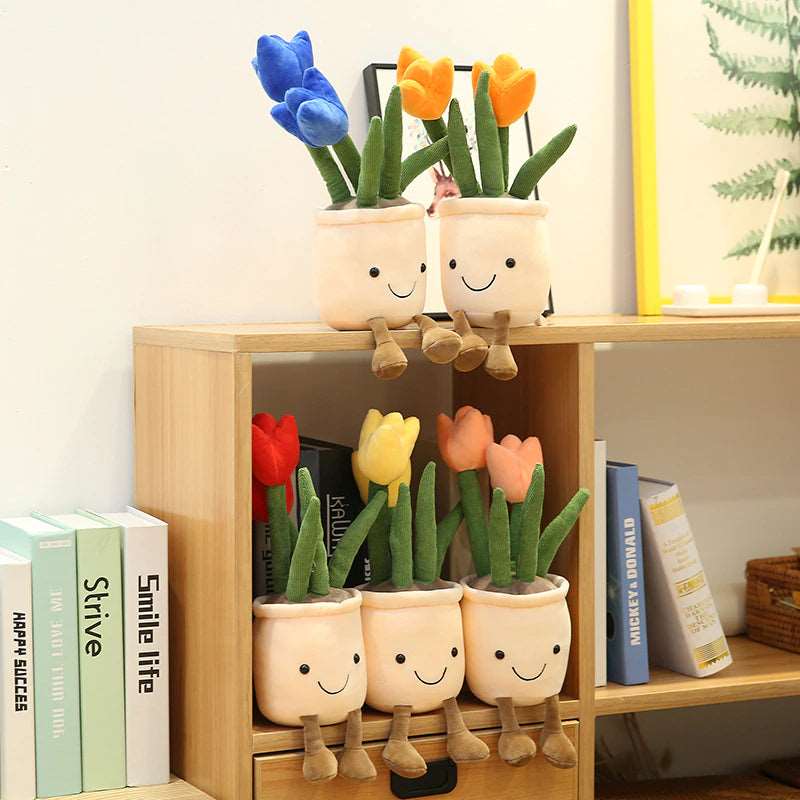 Kawaii Smiley Tulips Plushies Wakaii
