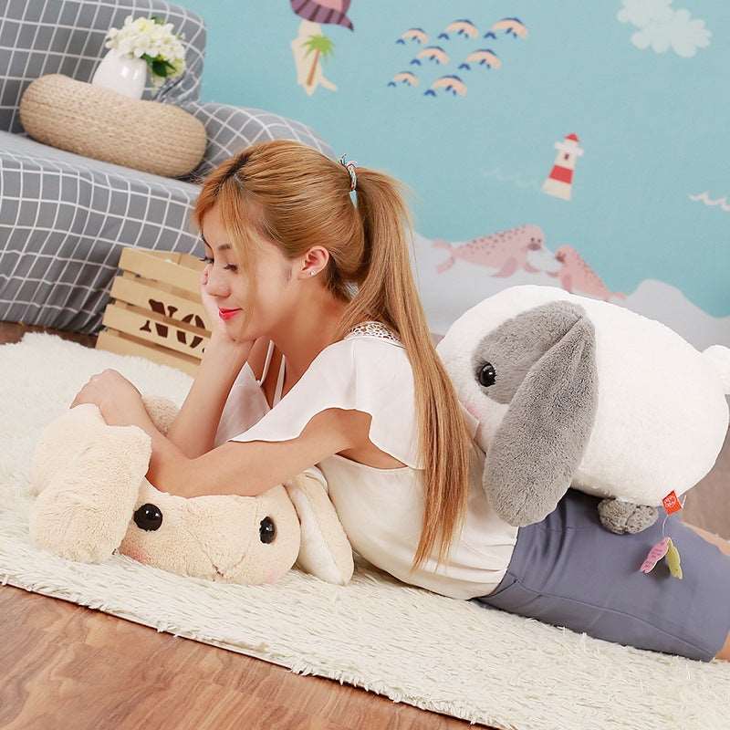 Lop rabbit pillow cartoon plush head rabbit Wakaii