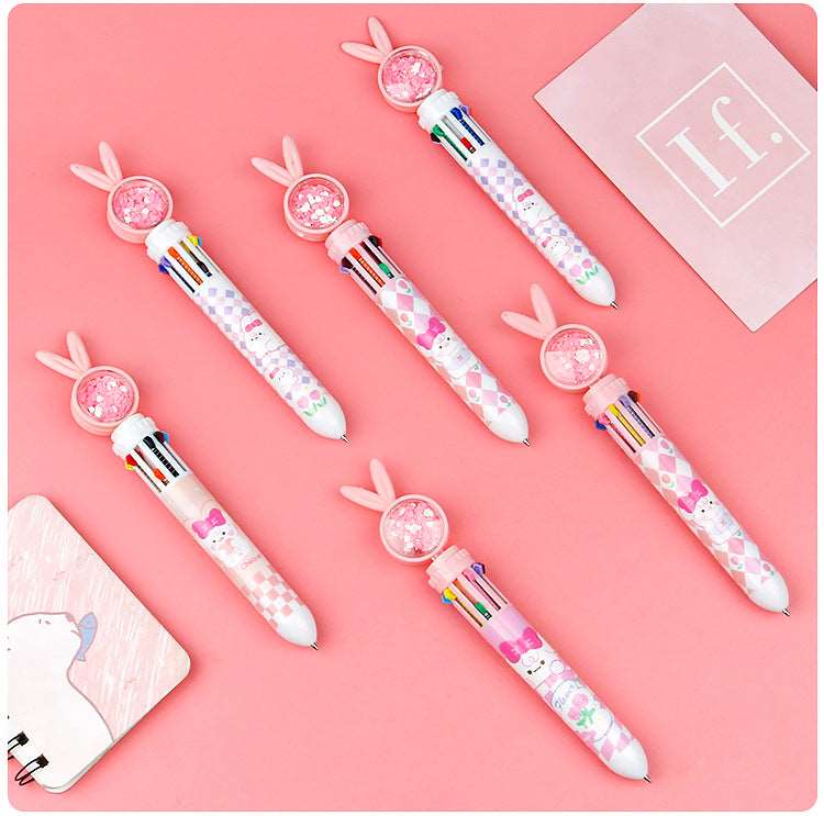 Kawaii Sparkle Bunny MultiColor Pens