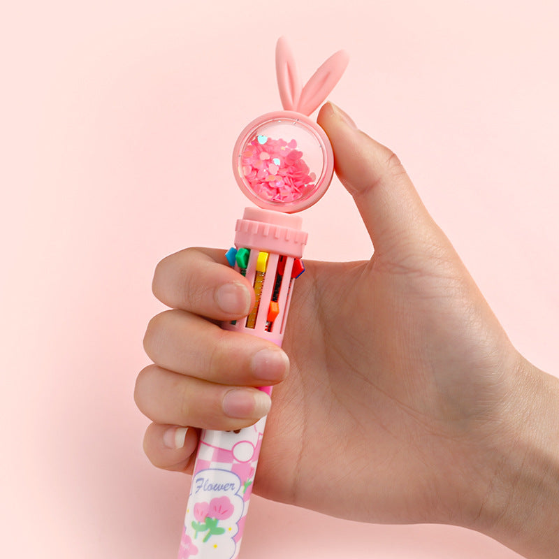Cartoon Sequined Rabbit Gel Pen Student Wakaii