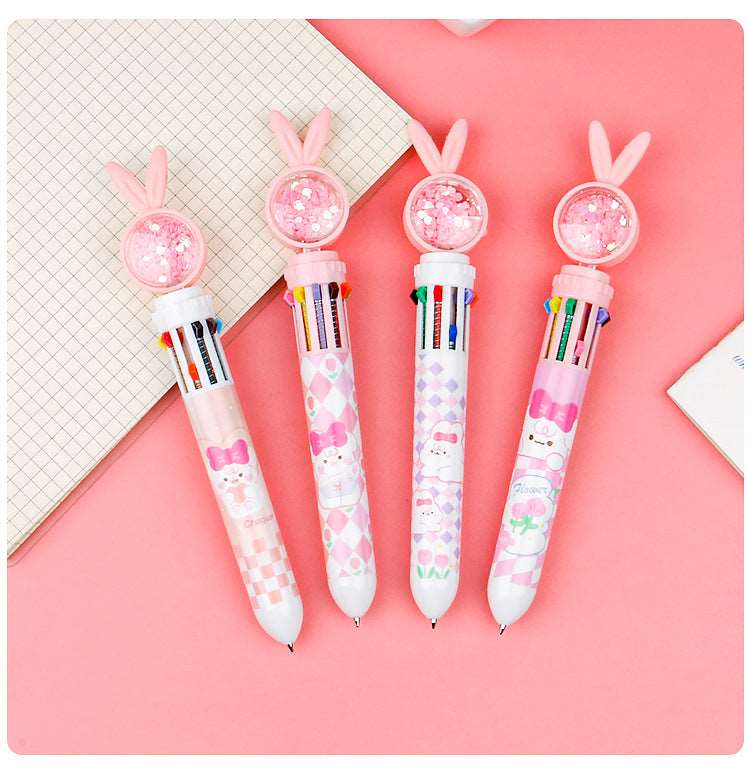 Kawaii Sparkle Bunny MultiColor Pens