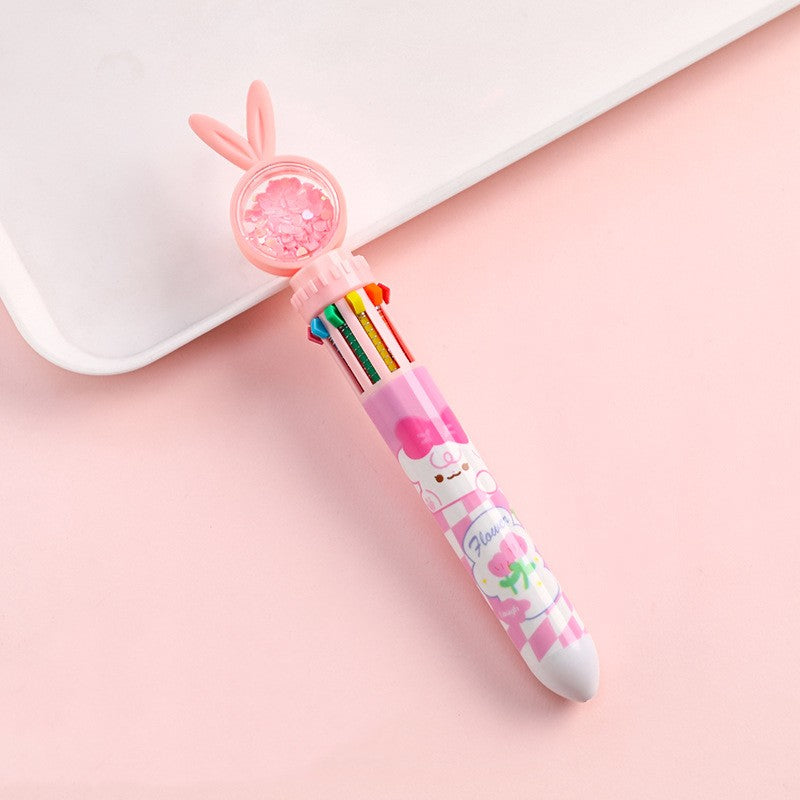 Cartoon Sequined Rabbit Gel Pen Student Wakaii