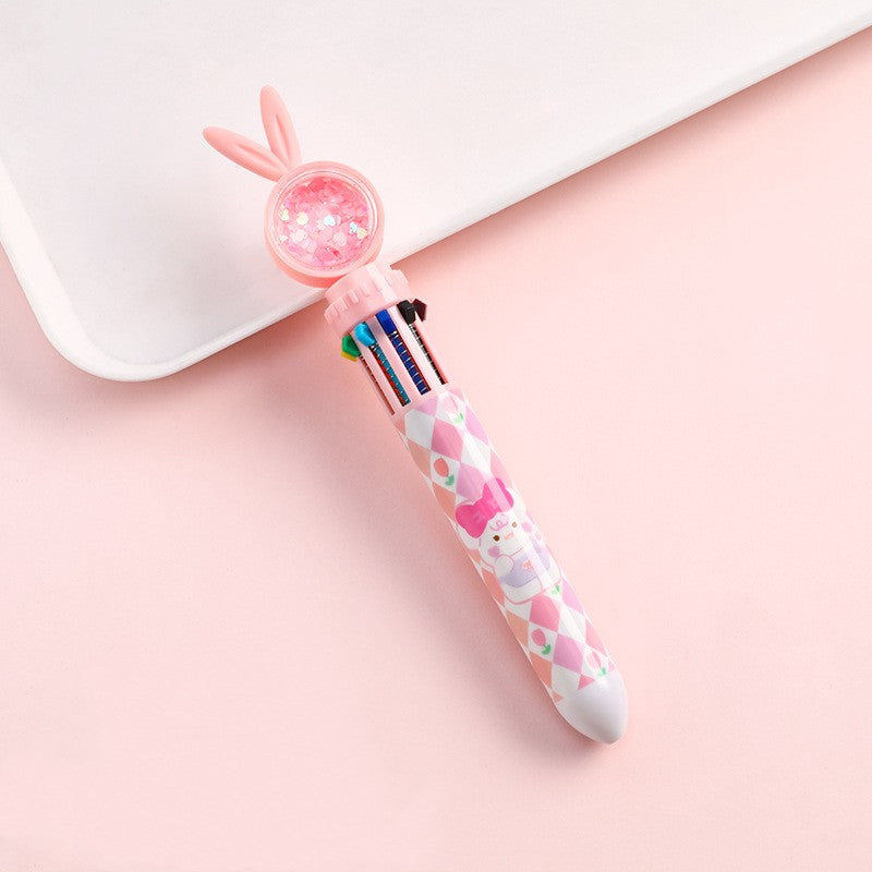 Cartoon Sequined Rabbit Gel Pen Student Wakaii