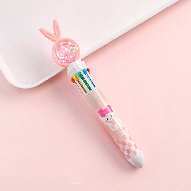 Cartoon Sequined Rabbit Gel Pen Student Wakaii