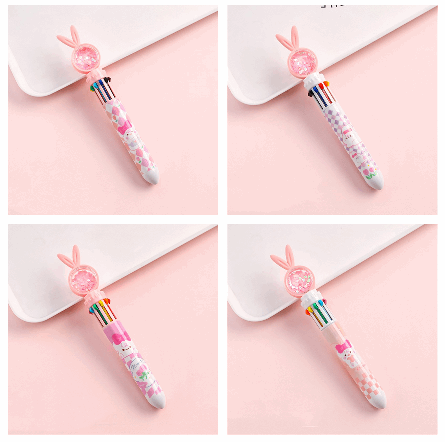 Cartoon Sequined Rabbit Gel Pen Student Wakaii