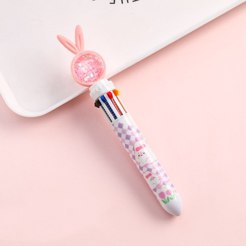 Cartoon Sequined Rabbit Gel Pen Student Wakaii