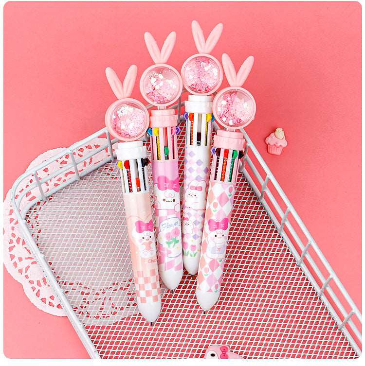 Kawaii Sparkle Bunny MultiColor Pens