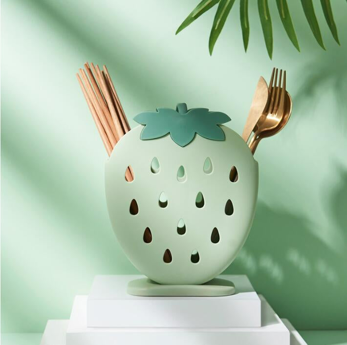 Kawaii Strawberry Cutlery Organizer Wakaii