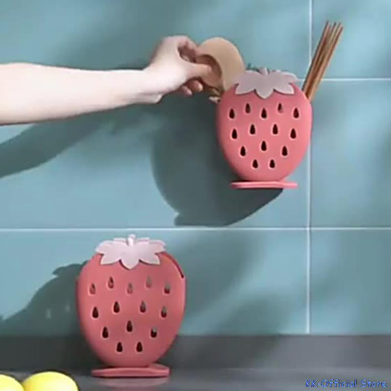 Kawaii Strawberry Cutlery Organizer Wakaii