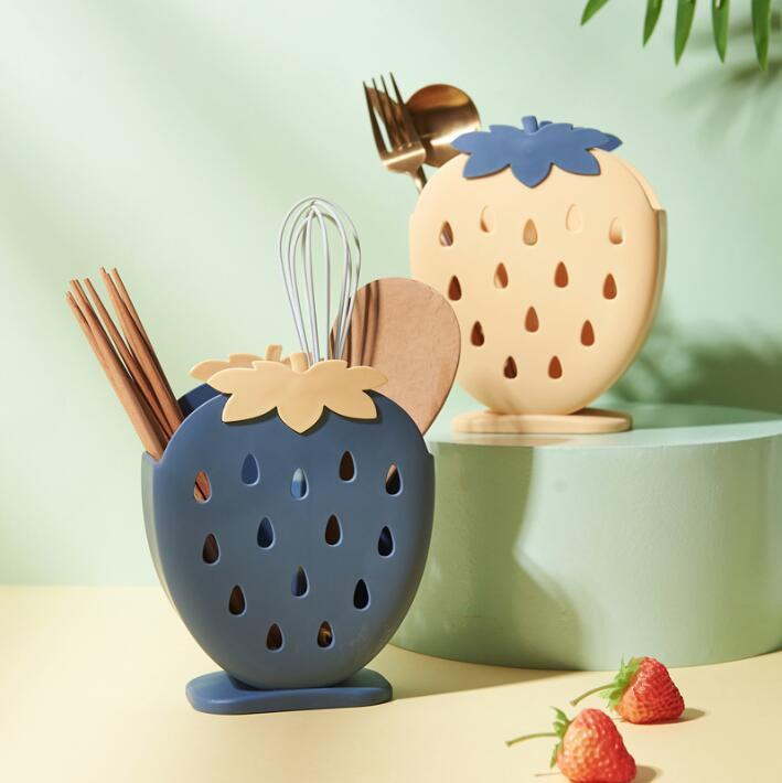 Kawaii Strawberry Cutlery Organizer Wakaii